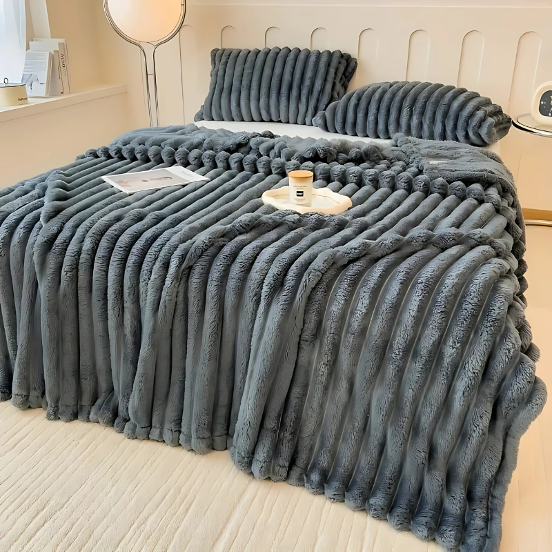 Flanel Plaid Deken Zacht Pluche Warm Decoratief Beige Grijs Blauw Roze Woonkamer Slaapkamer Picknick