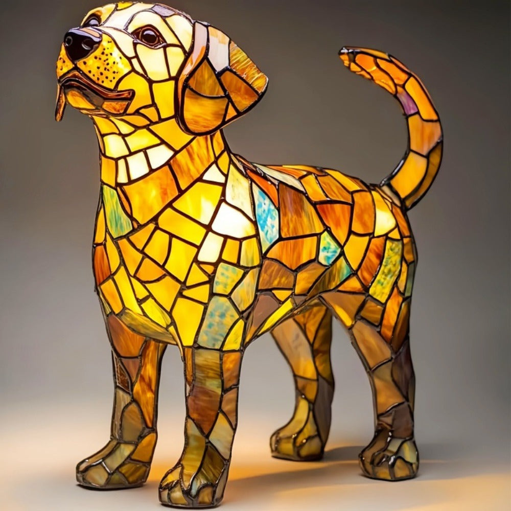 Golden Labrador LED-Tuinlamp - Handgemaakte Hondenlamp met Sfeerverlichting voor Binnen en Buiten