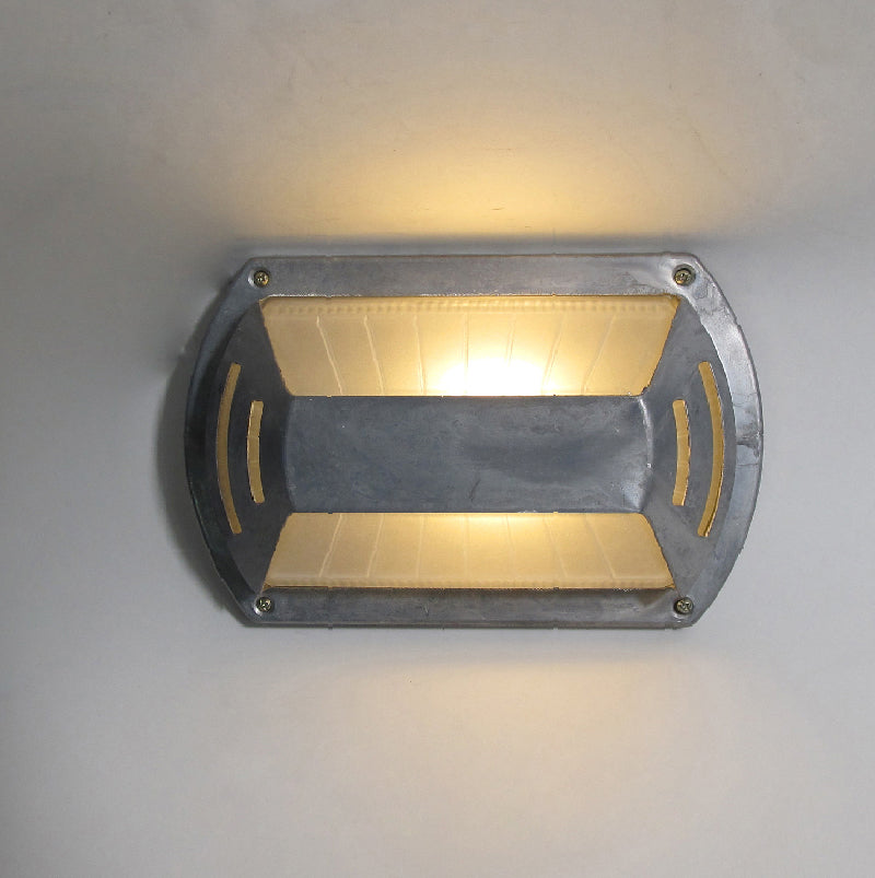 Vintage Buitenlamp Messing met Glazen Kap - Wandverlichting voor Terras & Tuin