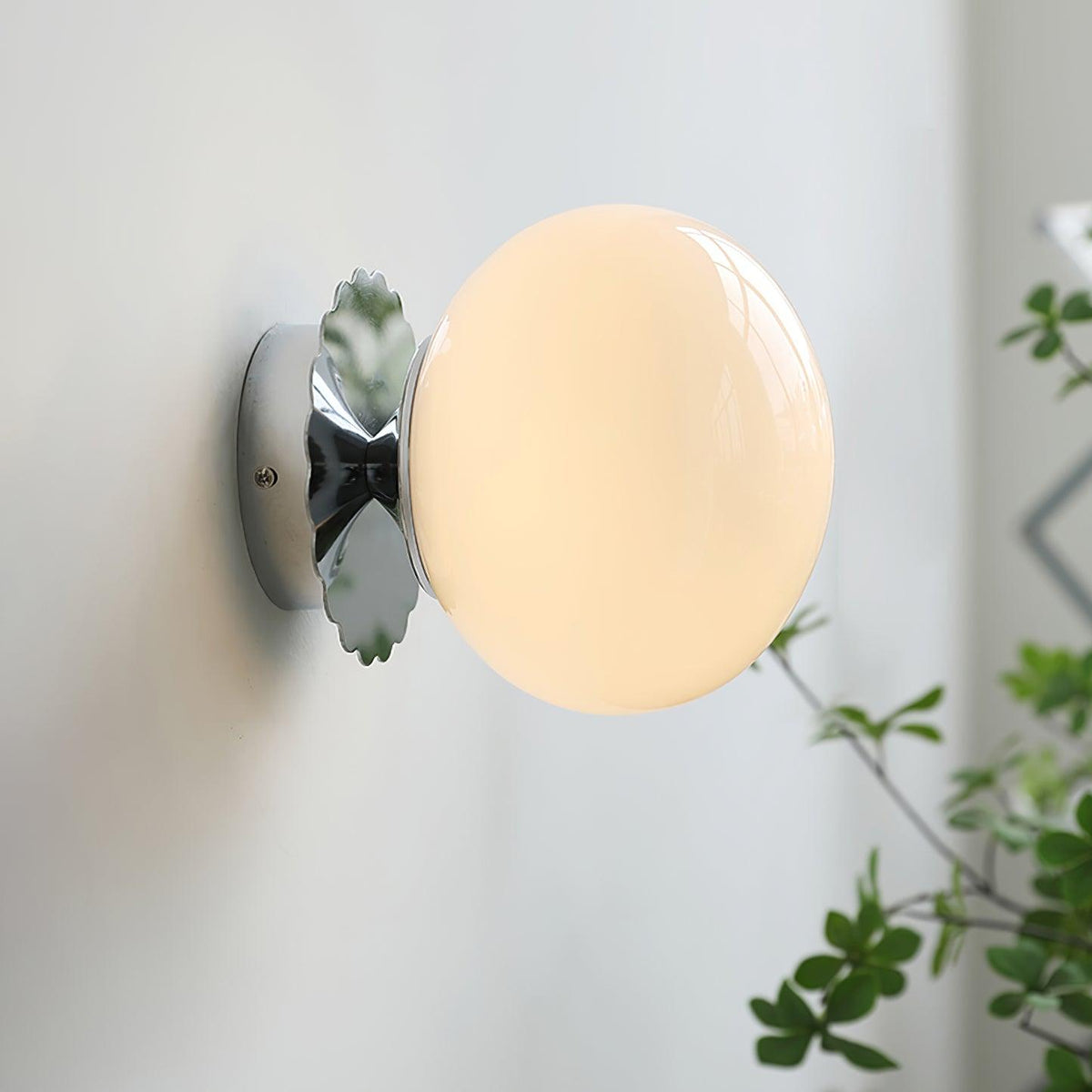 Glazen Wandlamp met Gekleurde Diffuser - Dimbare Armatuur Wand & Plafond Converteerbaar