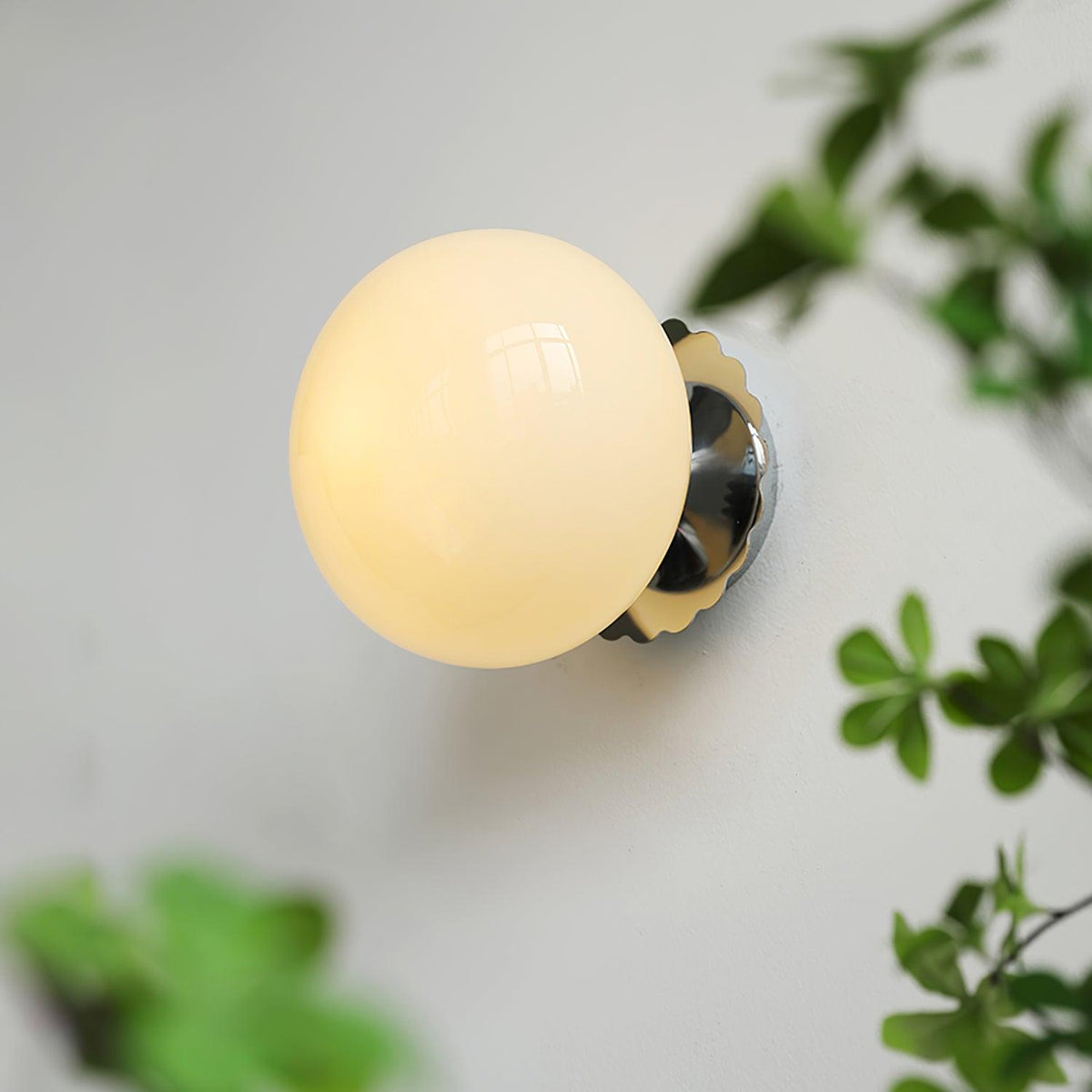 Glazen Wandlamp met Gekleurde Diffuser - Dimbare Armatuur Wand & Plafond Converteerbaar