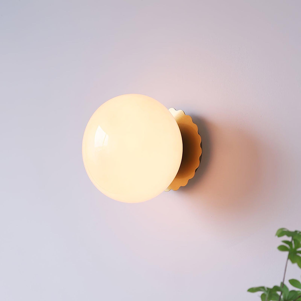 Glazen Wandlamp met Gekleurde Diffuser - Dimbare Armatuur Wand & Plafond Converteerbaar