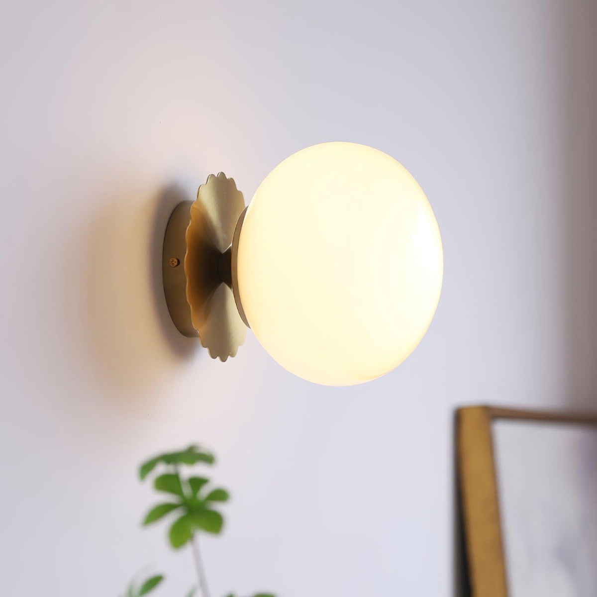 Glazen Wandlamp met Gekleurde Diffuser - Dimbare Armatuur Wand & Plafond Converteerbaar