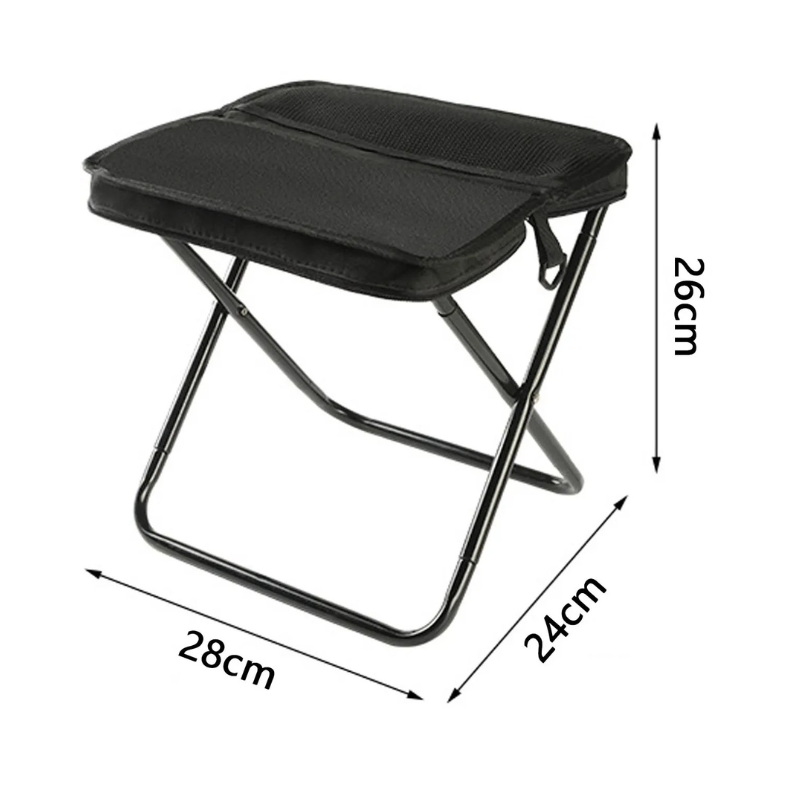 Opvouwbare Campingstoel Ultralight met Draagriem Zwart Khaki Rood voor Festival Outdoor Picknick Strand Tuin