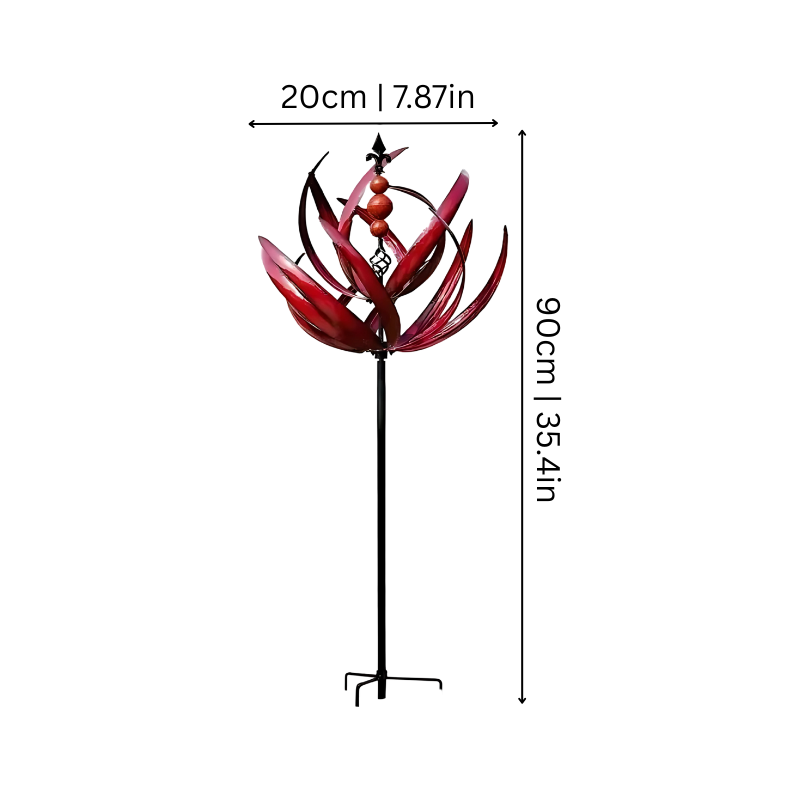 Decoratief Windspel voor Tuin - Draaiend Metalen Buitenornament met Reflectie