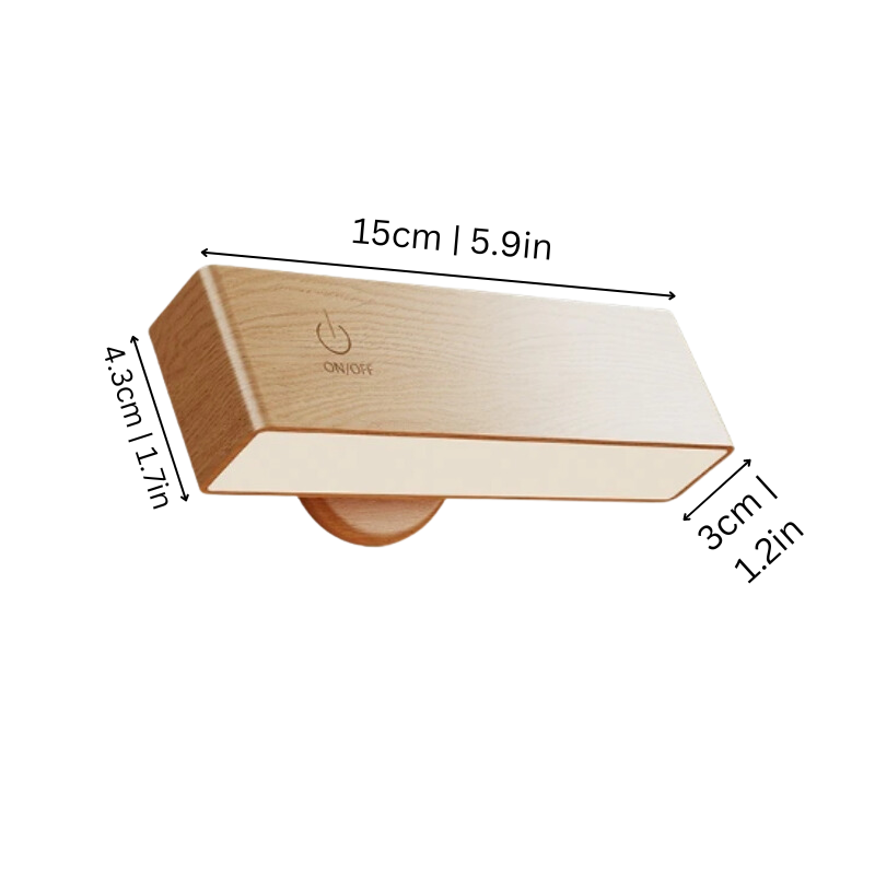 Draadloze Wandlamp met Touchbediening Hout Dimbaar Timer 3 Lichtmodi Oplaadbaar USB Sfeerlicht Leeslamp