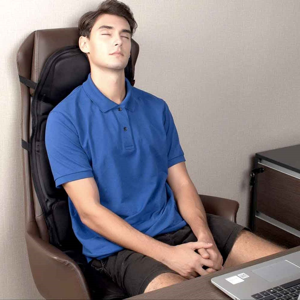 Elektrische Massagekussen met 8 Programma's Verwarmde Neksteun Shiatsu voor Stoel Auto Thuis Relaxatie