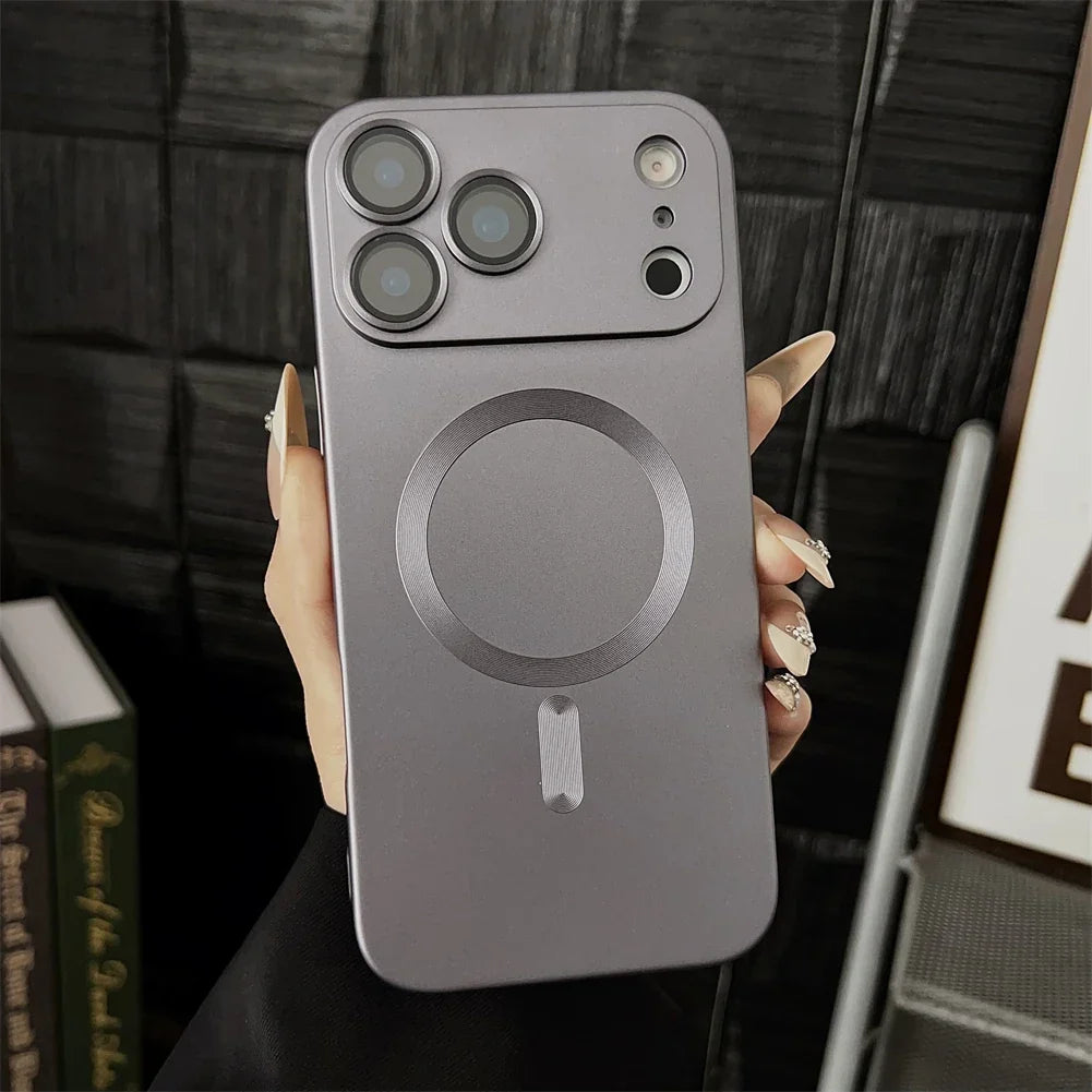 Magnetische iPhone Hoesje Mat Afwerking Camerabescherming 14 15 16 17 Pro Max Air Siliconen Telefooncase