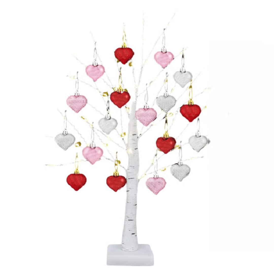 LED Berkenboom 60cm Warmwit Licht Hart Decoratie Sfeerlamp Tafel Decoratieve Verlichting Woonkamer Interieur