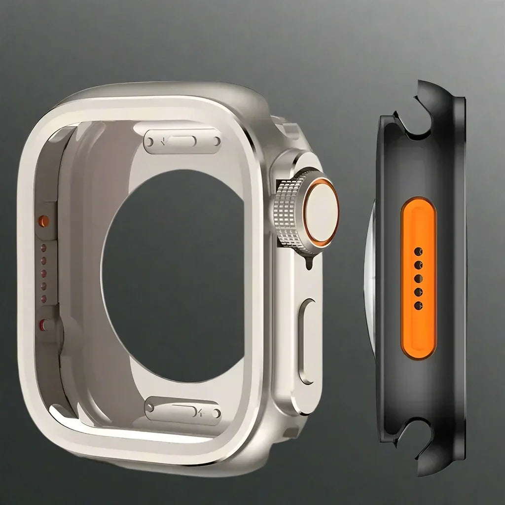 Titanium Smartwatch Beschermhoes 360° Volledige Bescherming 42-49mm Horloge Behuizing Wearables Premium Case