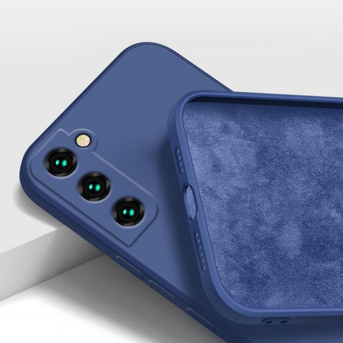 Siliconen Telefoonhoesje met Microfiber Voering voor Galaxy S22-S26 Series Shockproof Bescherming Ultradun