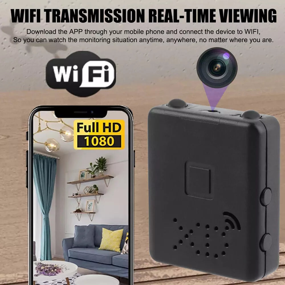 Compacte WiFi Beveiligingscamera Full HD 1080P met Nachtzicht Bewegingsdetectie en App Bediening voor Thuis