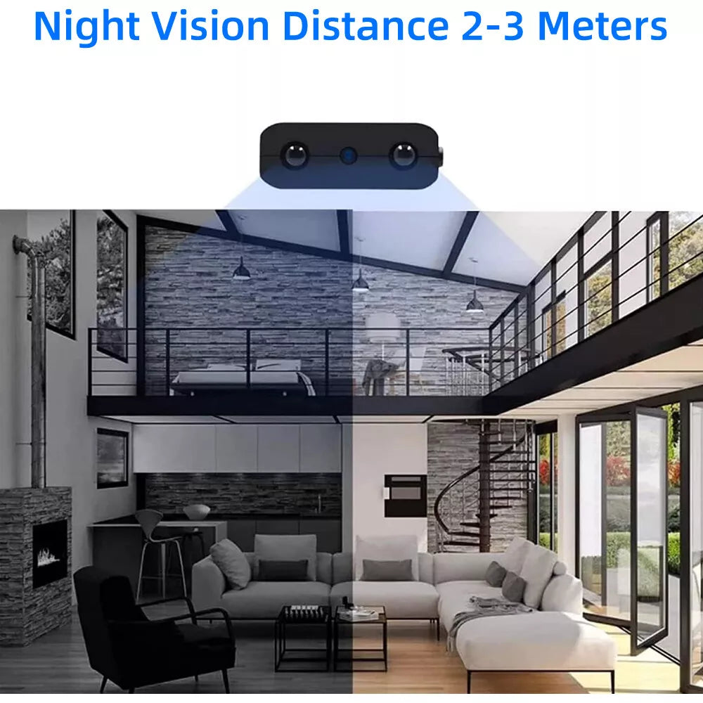 Compacte WiFi Beveiligingscamera Full HD 1080P met Nachtzicht Bewegingsdetectie en App Bediening voor Thuis