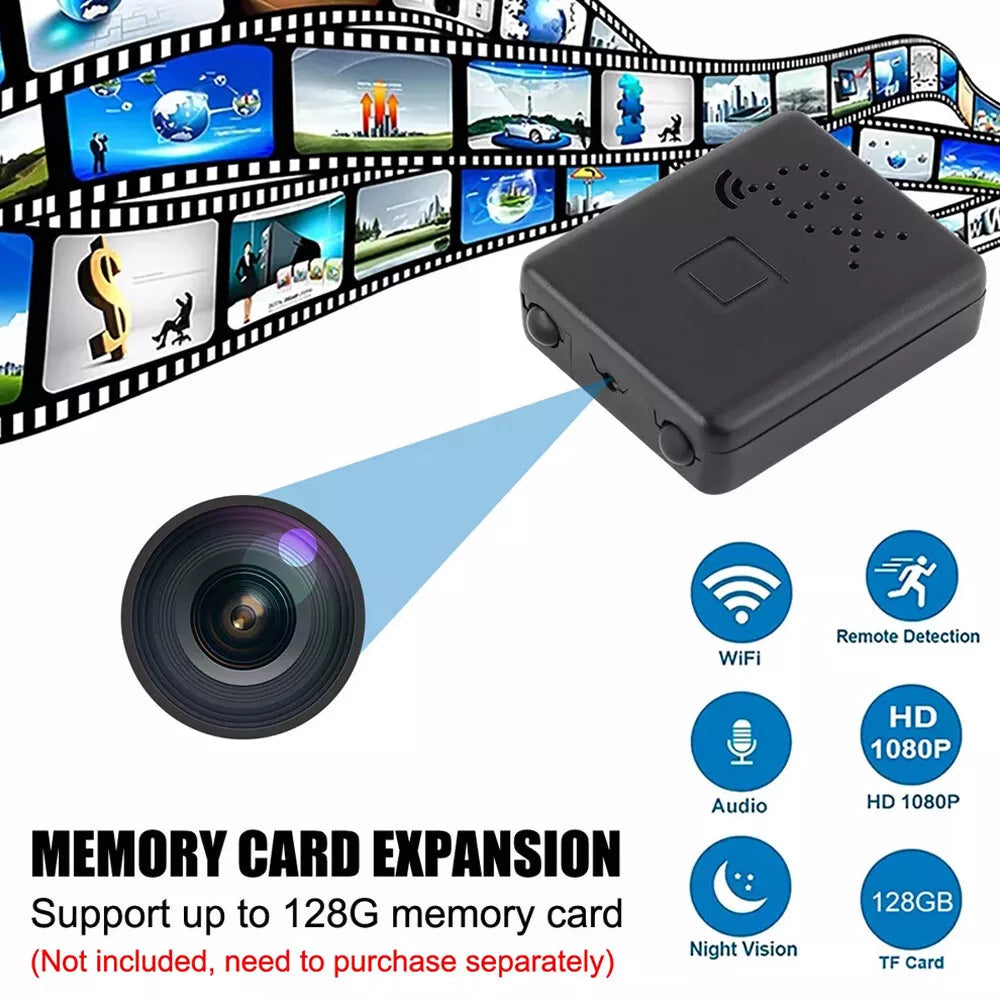 Compacte WiFi Beveiligingscamera Full HD 1080P met Nachtzicht Bewegingsdetectie en App Bediening voor Thuis