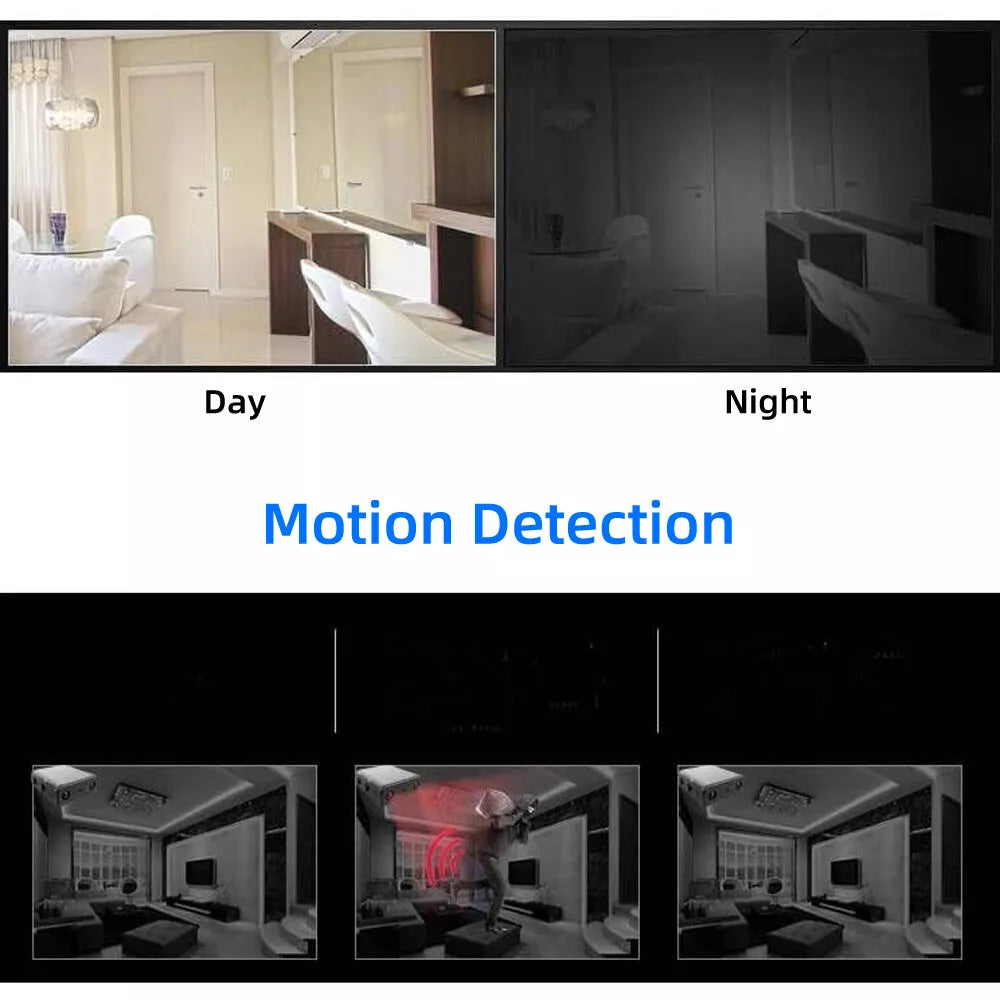 Compacte WiFi Beveiligingscamera Full HD 1080P met Nachtzicht Bewegingsdetectie en App Bediening voor Thuis