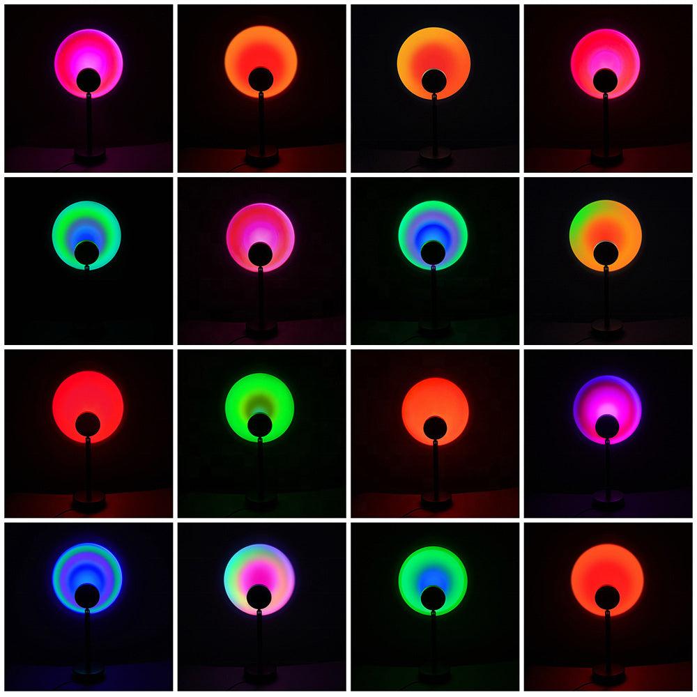 Tafellamp met Projectie Zonsondergang Sfeerlicht LED Dimbaar Nachtlampje voor Slaapkamer Woonkamer Sfeer