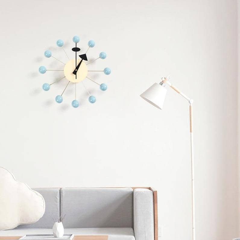 Abstracte 3D-Bal Wandklok - Scandinavisch Minimalistisch Design 32 cm Siliconen Quartz Stille Uurwerk Decoratief Interieur Zwart Grijs
