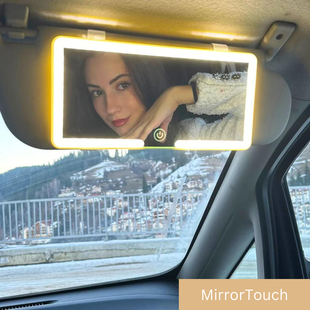 Verlichte Make-upspiegel voor Auto - 3 Lichtinstellingen LED Cosmeticaspiegel met Clip - Oplaadbaar Reisspiegel voor Zonwering en Thuisgebruik