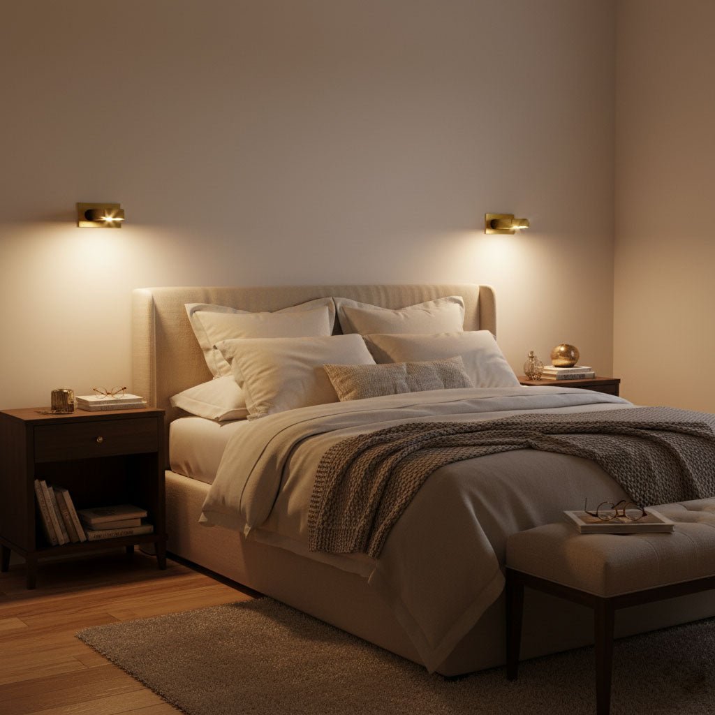 LED wandlamp met verborgen schakelaar - druk in, druk uit - verstelbare kop voor leeslicht naast bed