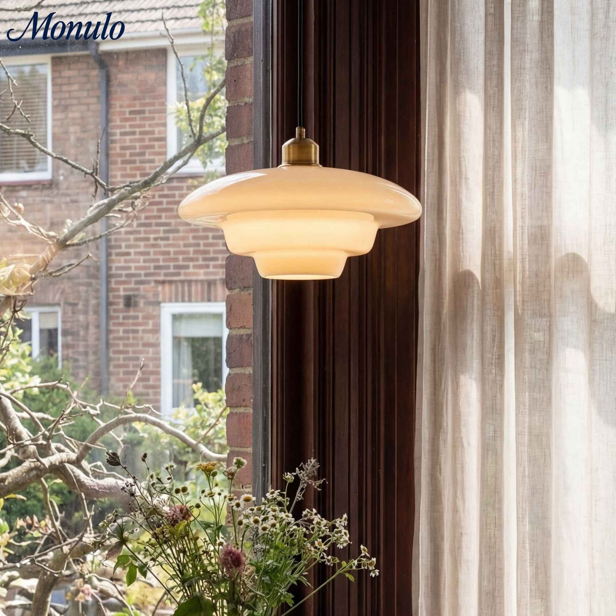 Glazen Hanglamp met Gelaagd Design - Melkwit Matglas voor Eetkamer en Woonkamer