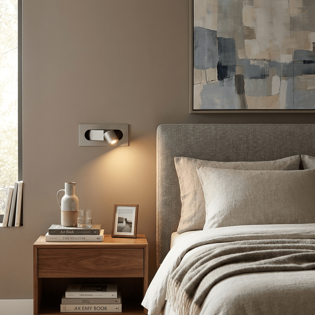 LED wandlamp met verborgen schakelaar - druk in, druk uit - verstelbare kop voor leeslicht naast bed