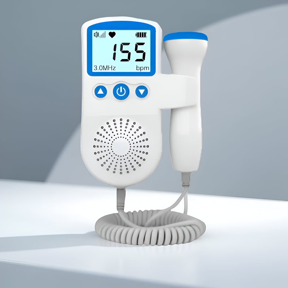 Baby Hartslagmeter voor Zwangerschap - Foetale Doppler Monitor met LCD Scherm en Ingebouwde Luidspreker voor Thuisgebruik
