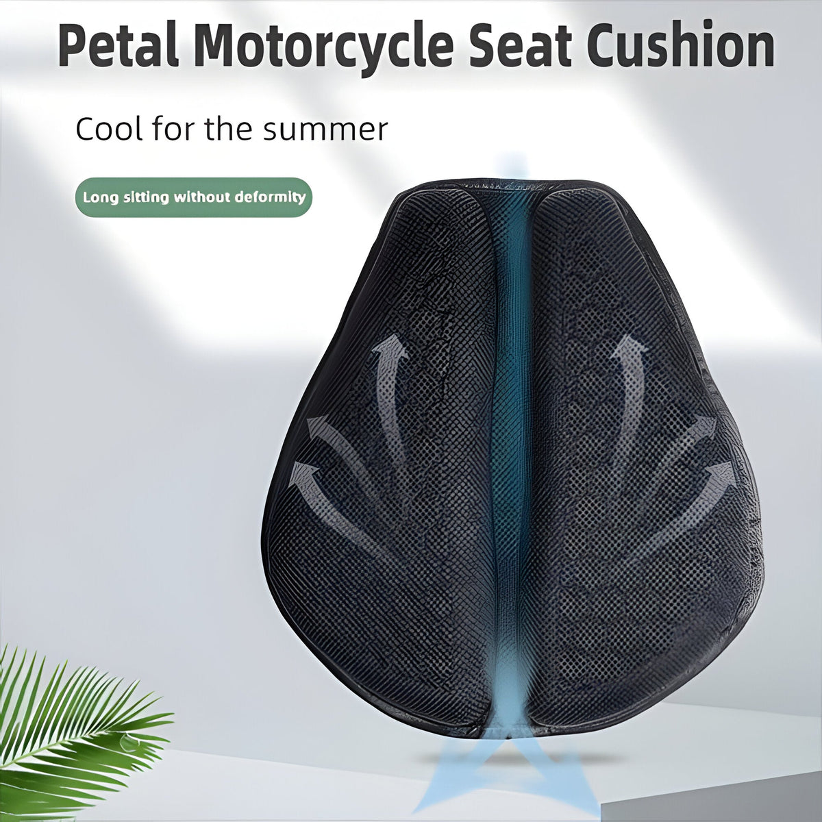 Gel Zadelkussen Motor Ergonomisch met Honingraatstructuur Antislip Drukverlaging voor Lange Comfortabele Ritten