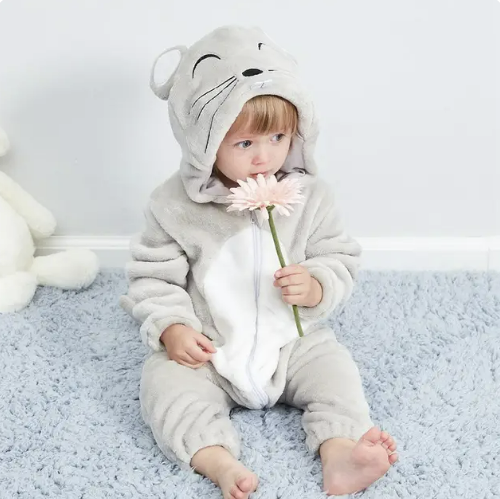 Baby onesie panda katoen polyester zwart wit baby pyjama dierenpak met capuchon uniseks huispak peuter