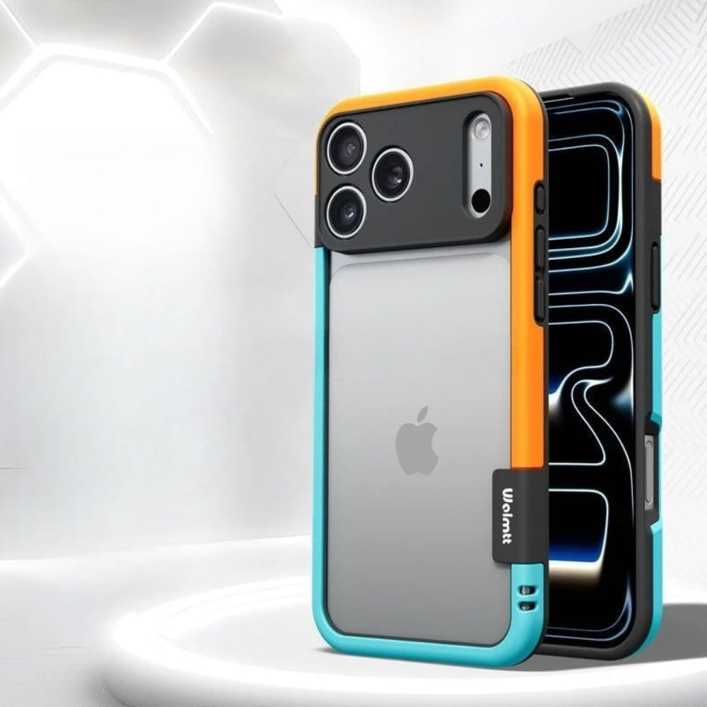 Tweekleurige Siliconen iPhone Bumper Case met Camerarand Bescherming Shockproof Hoesje voor iPhone 13-17