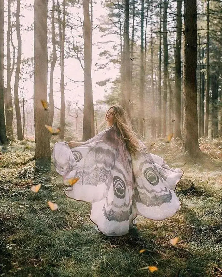 Nachtvlinder Cape Grey Moth - Elegante Vleugelomhang voor Creatieve Momenten