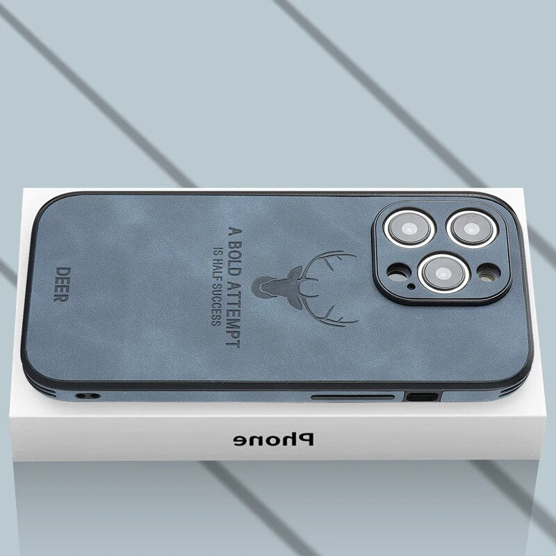 Smartphone Hoesje in Leerlook - Slank Design met Valbescheming & MagSafe-Compatibiliteit voor iPhone 16/15/14/13/12