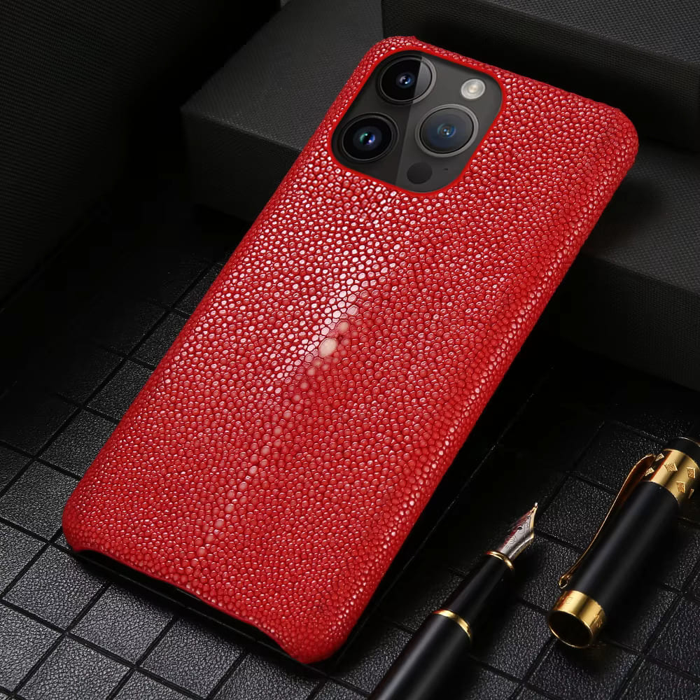 Roggenhuiden iPhone Hoesje Echt Leer Schokbestendig Bescherming Luxe Design 11 tot 17 Pro Max Air Models