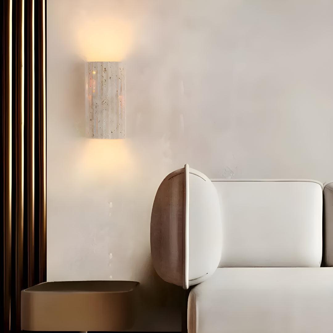 Wandlamp Natuursteen LED Warmwit Licht Modern Scandinavisch Design Woonkamer Slaapkamer Hal Unieke Maserung