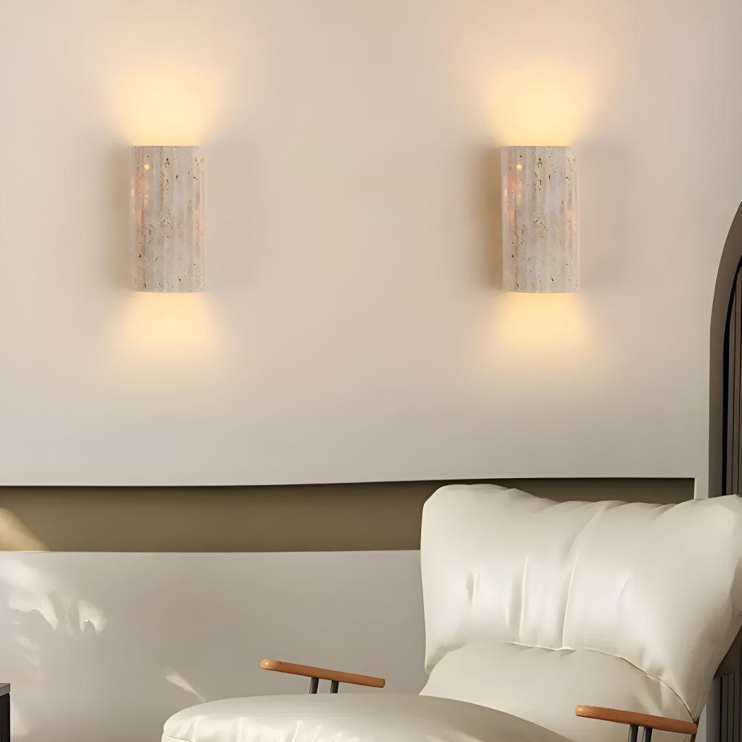 Wandlamp Natuursteen LED Warmwit Licht Modern Scandinavisch Design Woonkamer Slaapkamer Hal Unieke Maserung