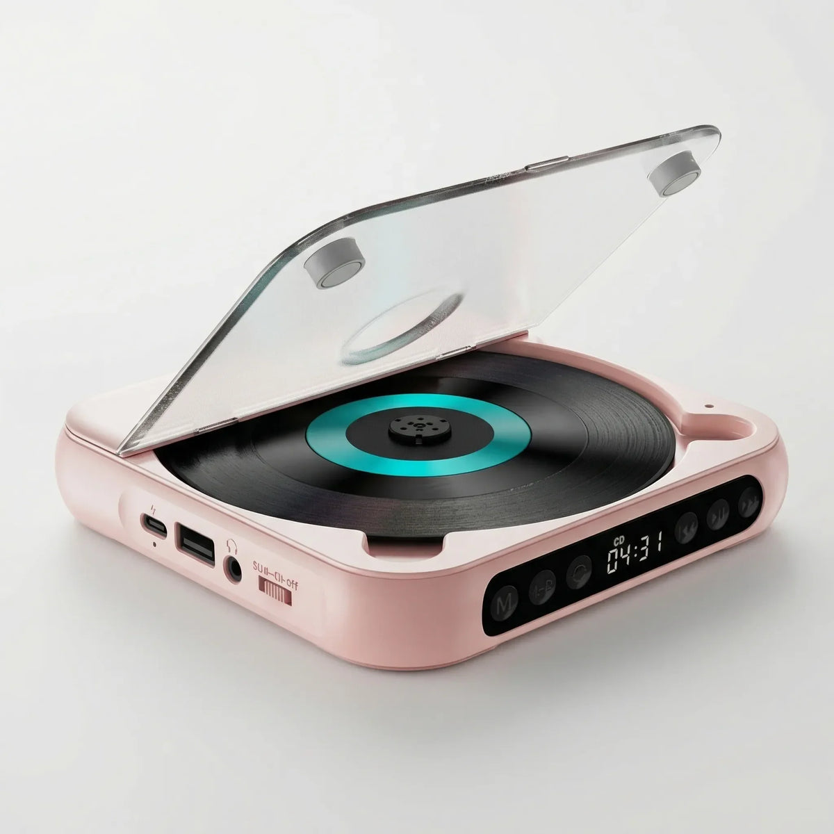 Draagbare Bluetooth CD-Speler - Compact & Oplaadbaar - Geschikt voor CD, CD-R, CD-RW & MP3 - Inclusief USB-C - Wireless & 3,5mm Audio