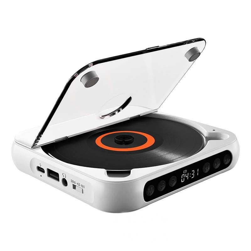 Draagbare Bluetooth CD-Speler - Compact & Oplaadbaar - Geschikt voor CD, CD-R, CD-RW & MP3 - Inclusief USB-C - Wireless & 3,5mm Audio