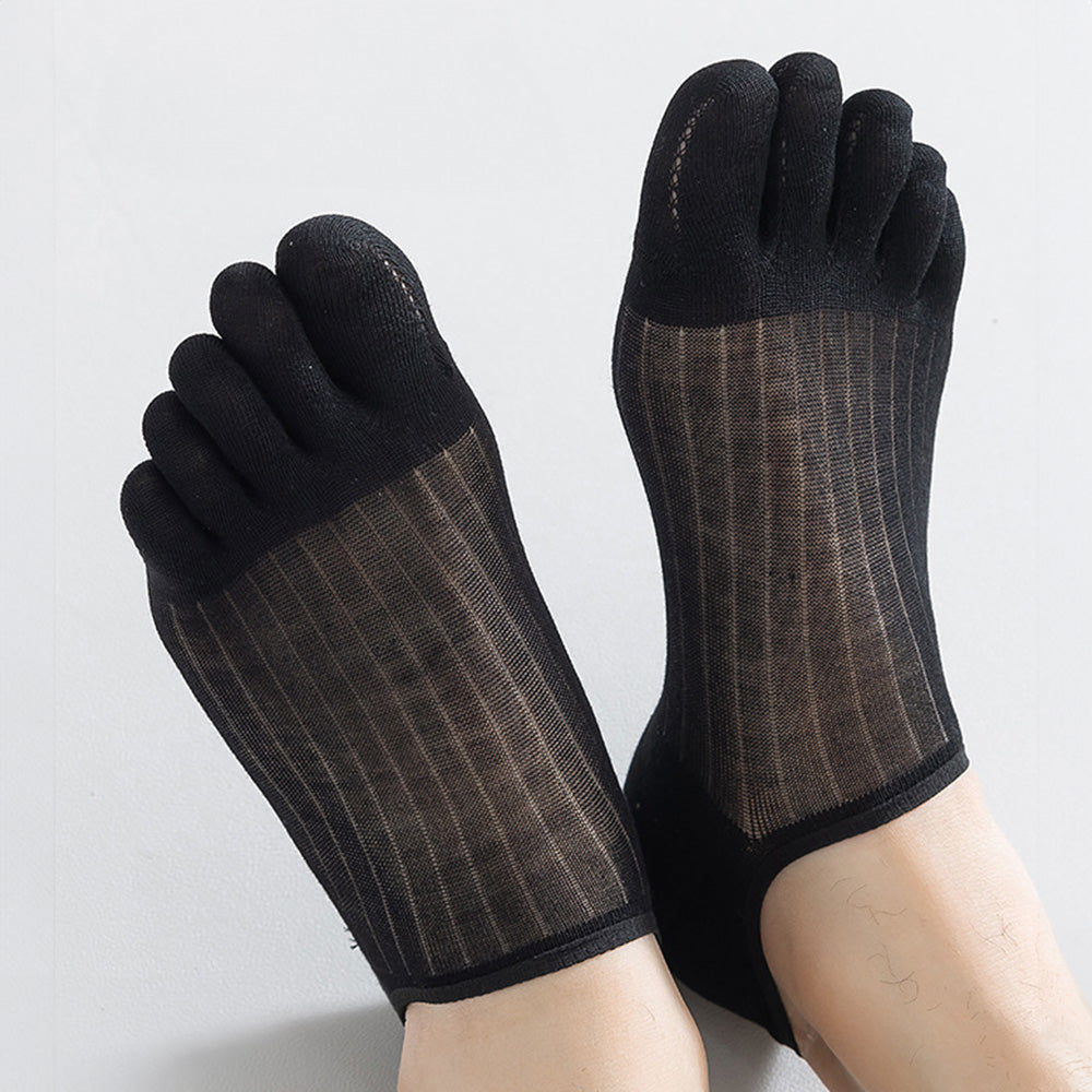 Onzichtbare Antislip Teensokken met Vijf Teencompartimenten - Blijft Op Zijn Plaats in Iedere Schoen