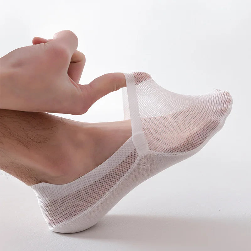 Onzichtbare Enkelsokken Met Antislipzool - No-Show Herensokken Voor Sneakers & Lage Schoenen - EU 38-46 - 6 Kleuren
