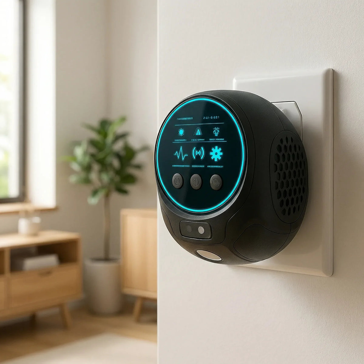 Ultrasoon Insectenwerende Plug-in voor Thuis - Effectief tegen Muggen, Wespen en Vliegen - 4 Luidsprekers 297m² Bereik - Veilig Chemivrij Apparaat voor Woonkamer en Terras
