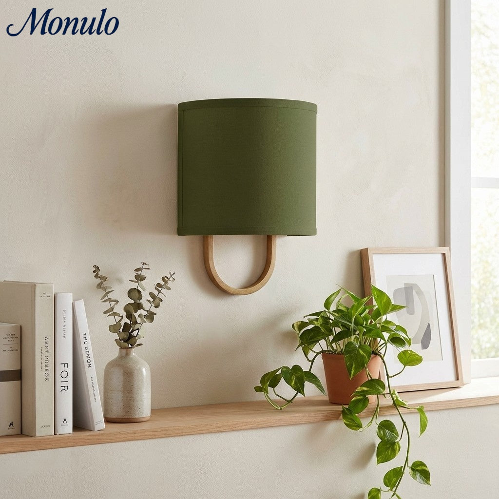 Wandlamp Stoffen Kap - Moderne Slaapkamer Wandverlichting voor Sfeervolle Ambiance