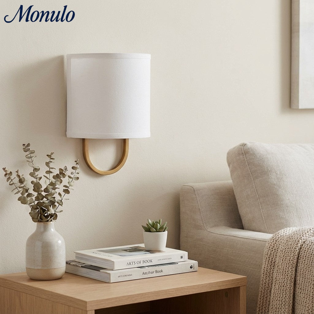 Wandlamp Stoffen Kap - Moderne Slaapkamer Wandverlichting voor Sfeervolle Ambiance