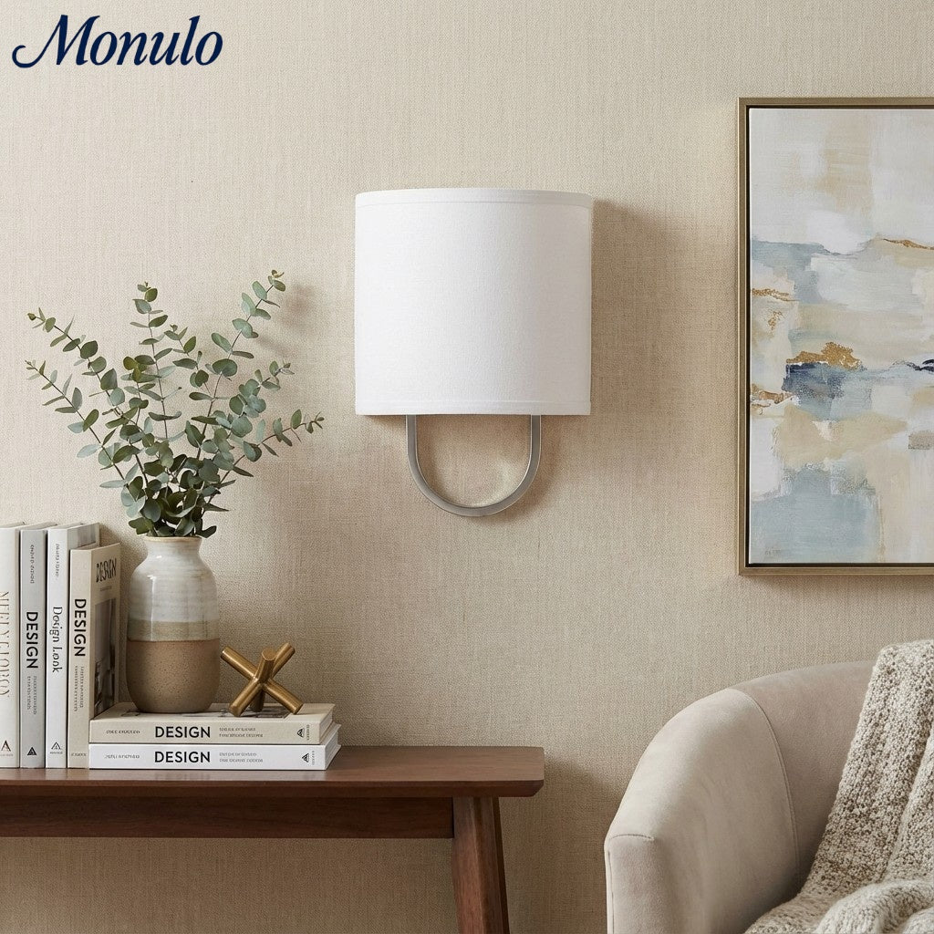 Wandlamp Stoffen Kap - Moderne Slaapkamer Wandverlichting voor Sfeervolle Ambiance