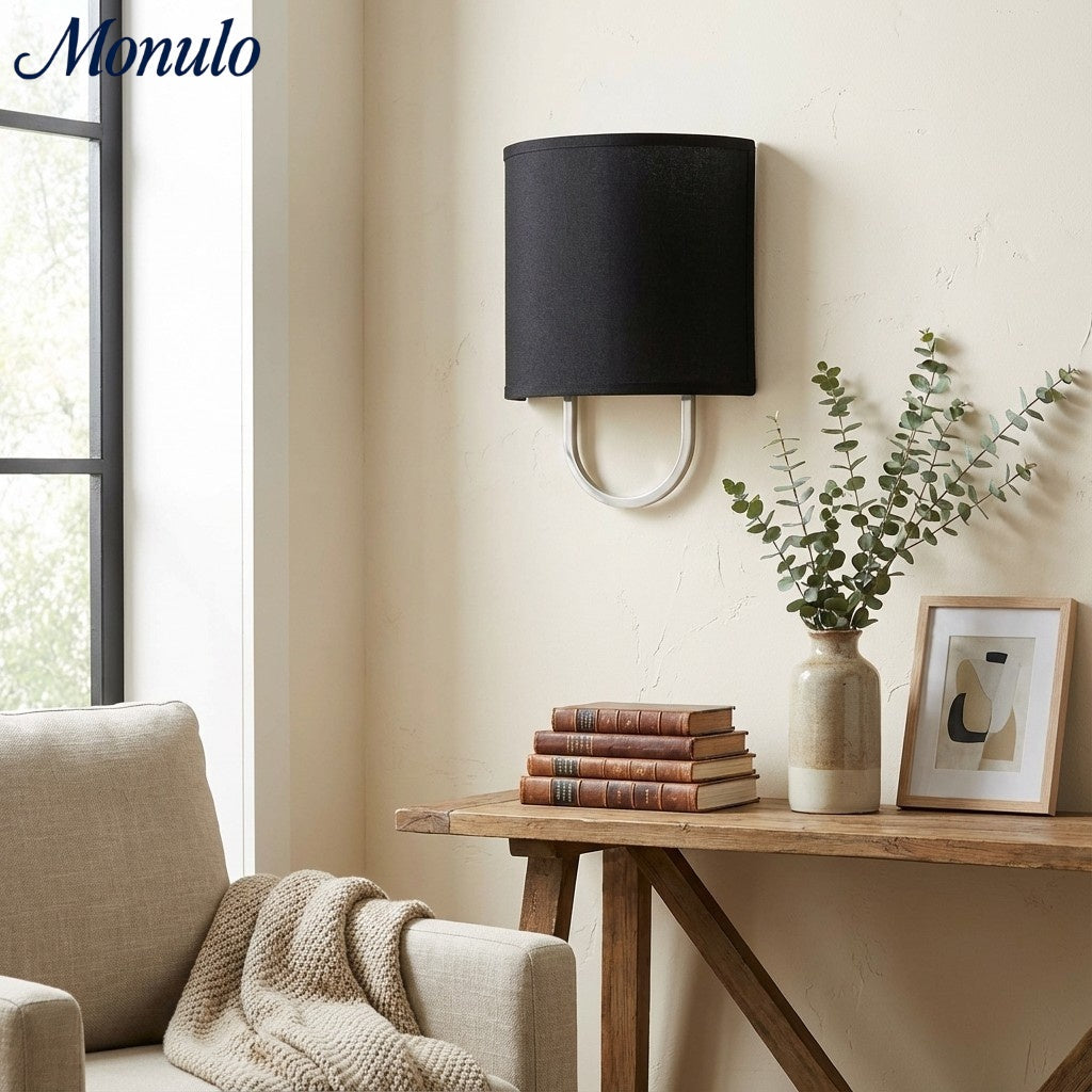 Wandlamp Stoffen Kap - Moderne Slaapkamer Wandverlichting voor Sfeervolle Ambiance