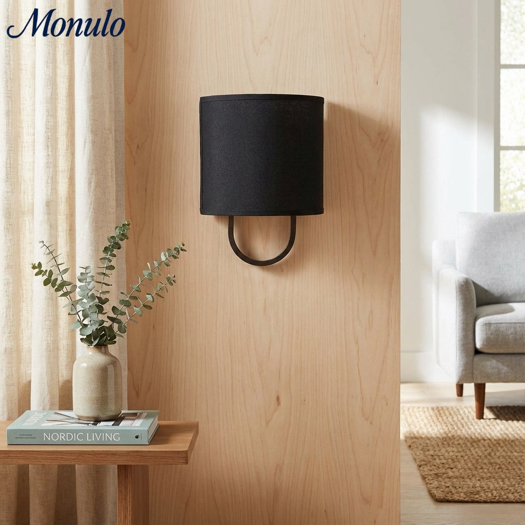 Wandlamp Stoffen Kap - Moderne Slaapkamer Wandverlichting voor Sfeervolle Ambiance