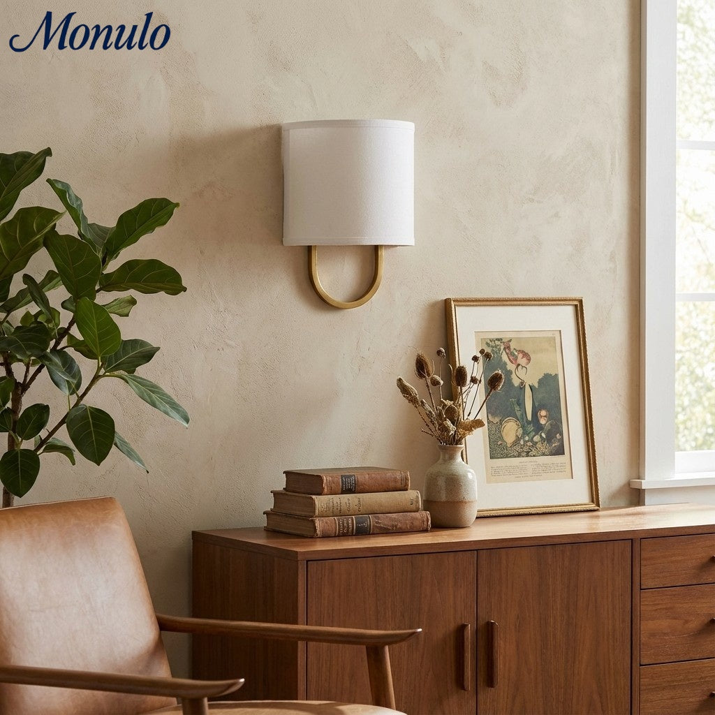 Wandlamp Stoffen Kap - Moderne Slaapkamer Wandverlichting voor Sfeervolle Ambiance