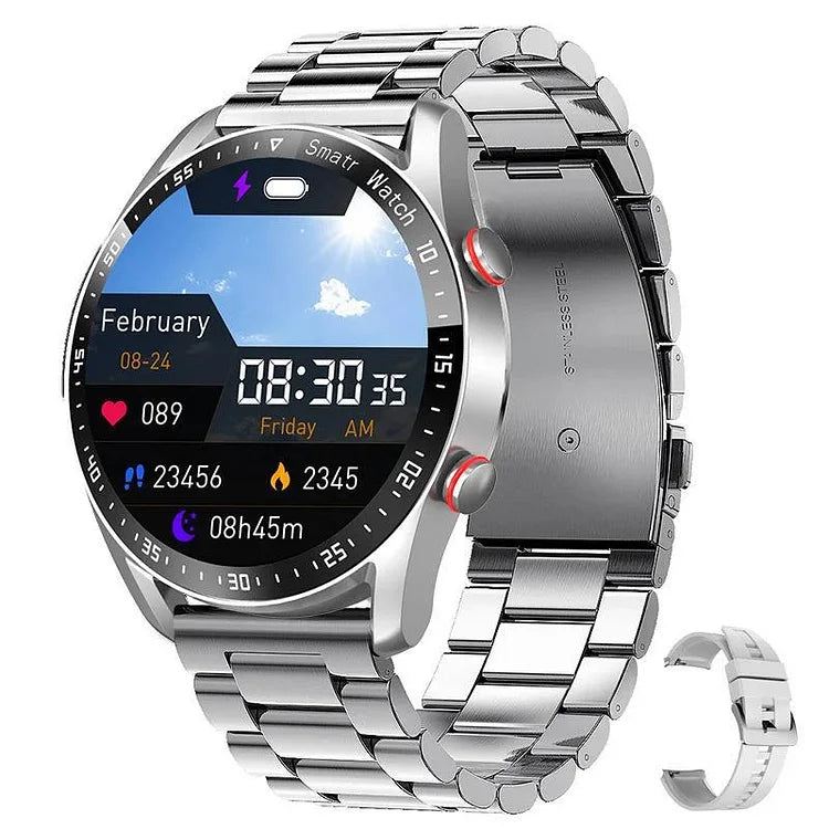 Smartwatch met Gezondheidsfuncties en Bluetooth-bellen - HD-scherm 1,45 inch - Hartslagmeter en Bloedzuurstofmeting