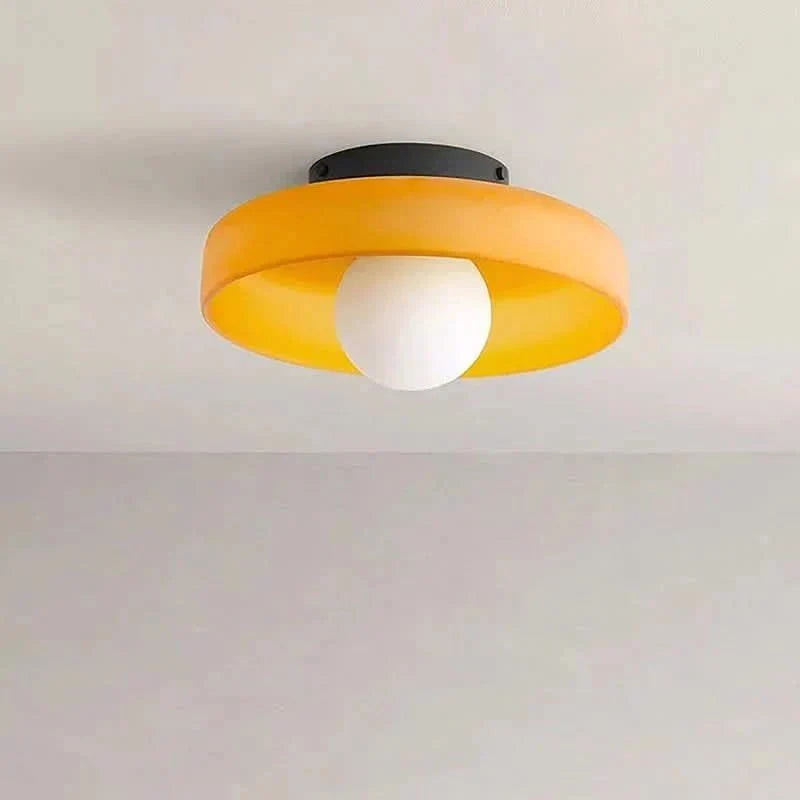 Glazen Plafondlamp Scandinavische Stijl Groen Geel Wit - Sfeervolle Verlichting voor Woonkamer Slaapkamer