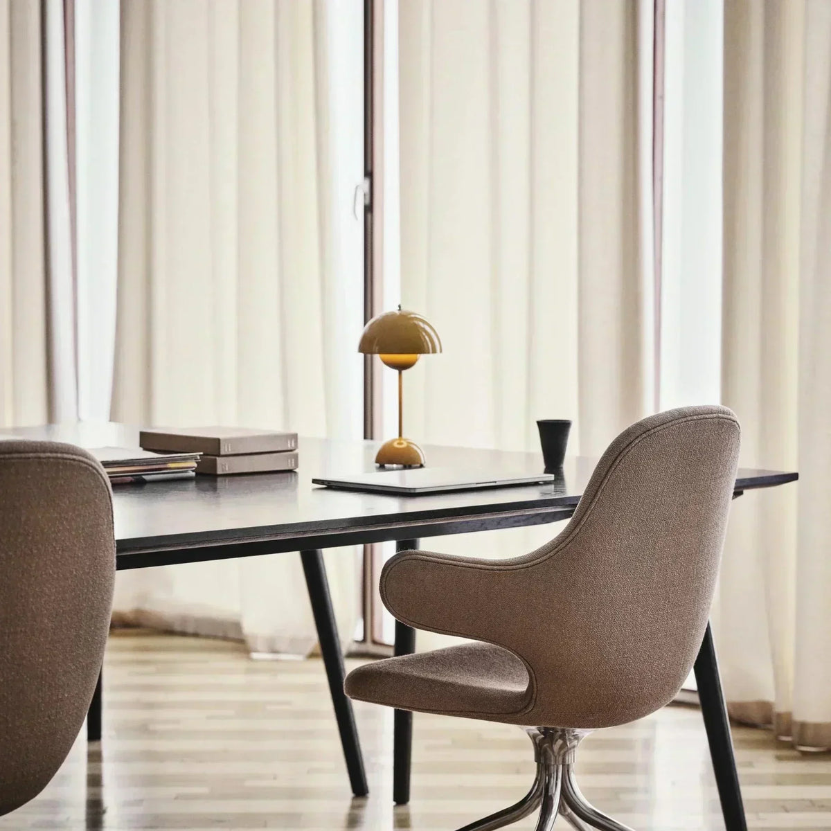 Paddenstoel Tafellamp Dimbaar Touch 30cm LED Bureaulamp Oplaadbaar Metaal Modern Design Leeslamp Sfeerlamp Geel