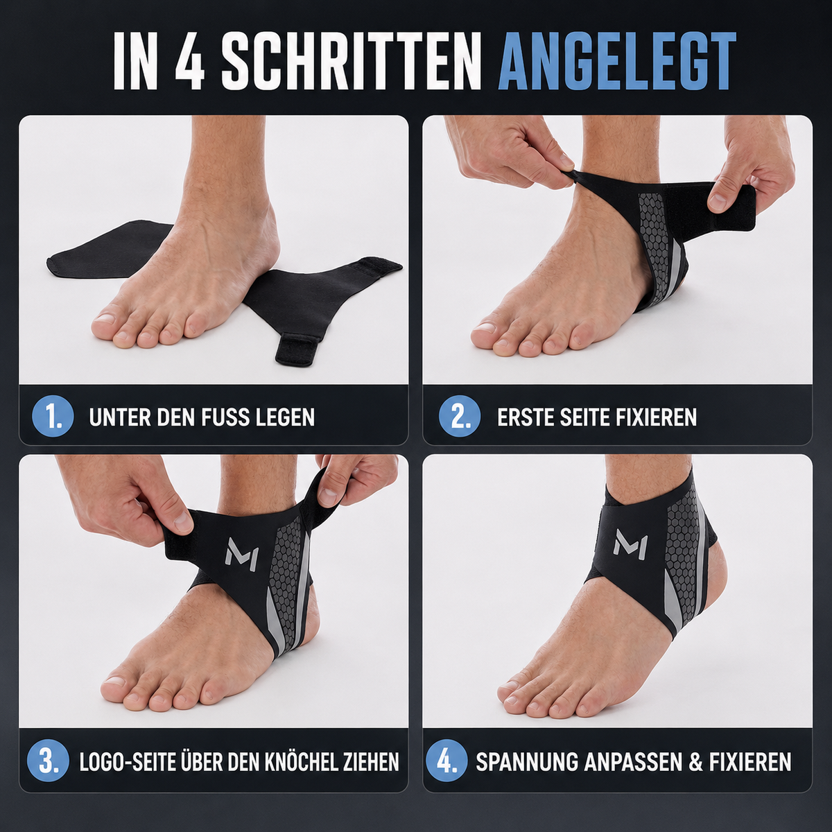 Verstelbare Enkelbrace voor Sport en Herstel - Flexibele Ondersteuning met Compressie