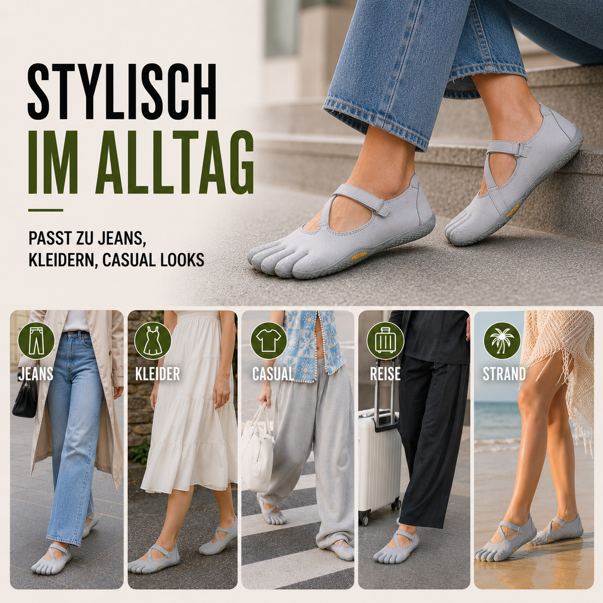 Vijfteenschoenen Barefoot Sportschoenen Dames Zwart Grijs Wit Flexibel Yoga Fitness Watersporten Loopschoenen